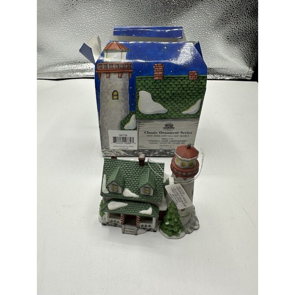 Dept 56 "Craggy Cove Lighthouse" Christmas Ornament #98739 NEW IN BOX